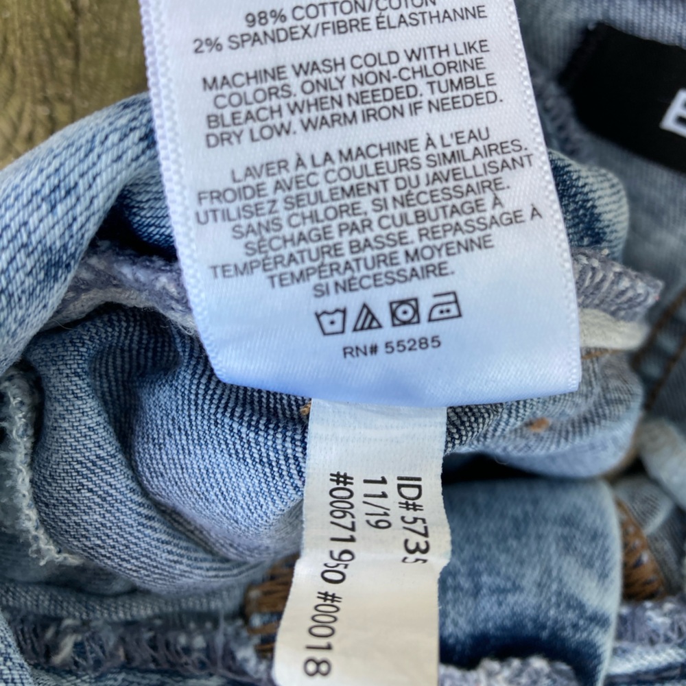 VINTAGE Jeans EXPRESS Boho Retro SUPER HIGH WAIST TAPERED Acid Wash Blue Size 10 - Picture 11 of 11